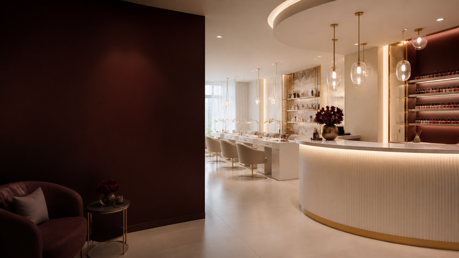 Welcoming reception at V & V Nails